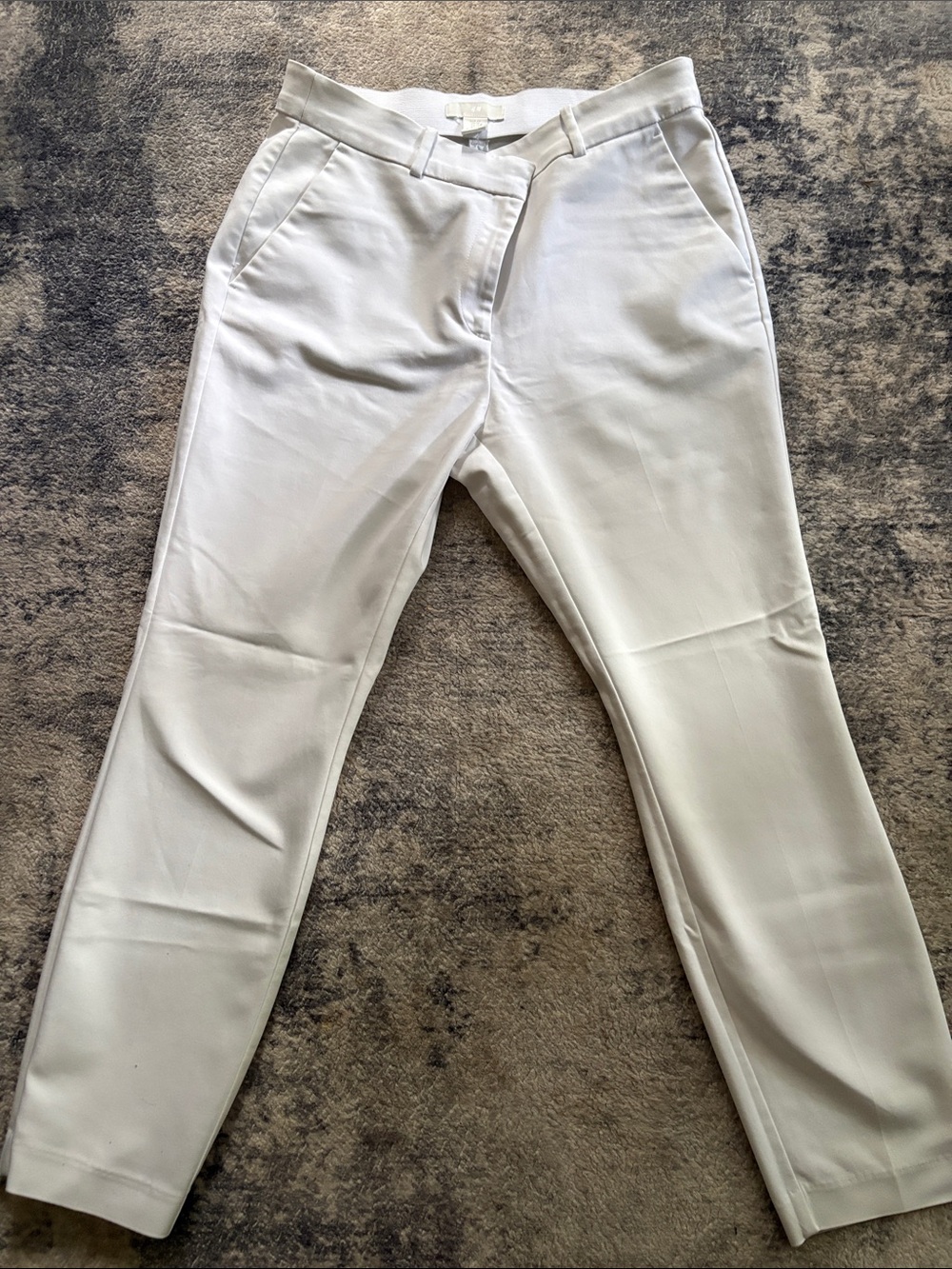 H&M Cream Tailored Ankle Pants
